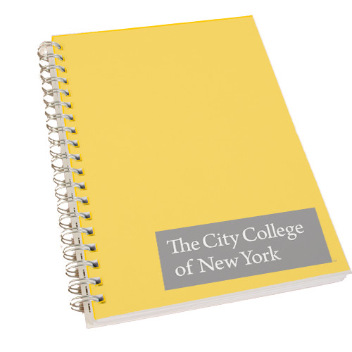 Clear 7 x 10 Spiral Journal Notebook-Official Logo