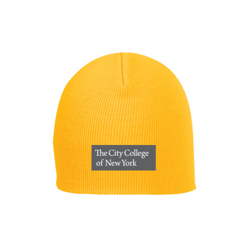 Gold Knit Beanie-Official Logo