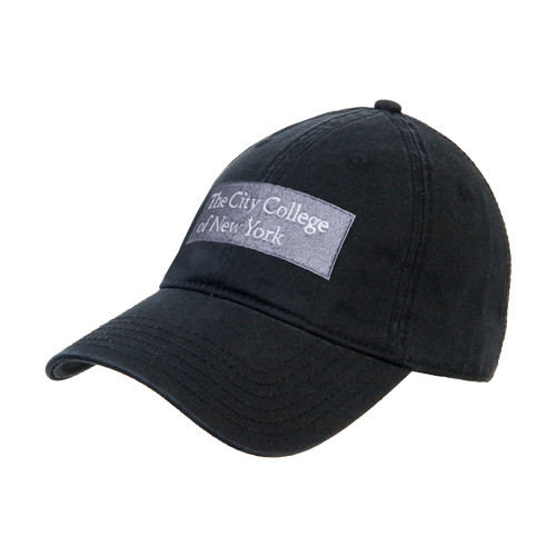 Black Unstructured Adjustable Low Profile Hat-Official Logo