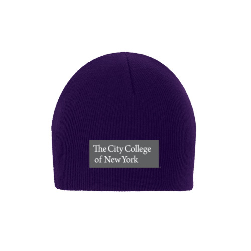 Purple Knit Beanie-Official Logo