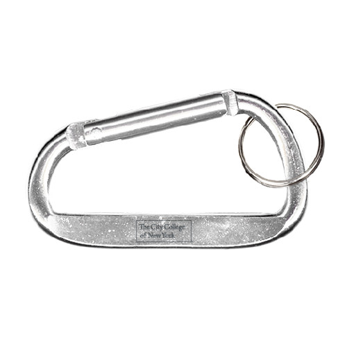Silver Carabiner with Split Ring-Official Logo Engraved