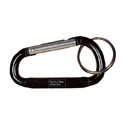 Black Carabiner with Split Ring-Official Logo Engraved