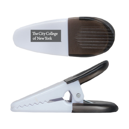 White Crocodile Clip/Magnet-Official Logo