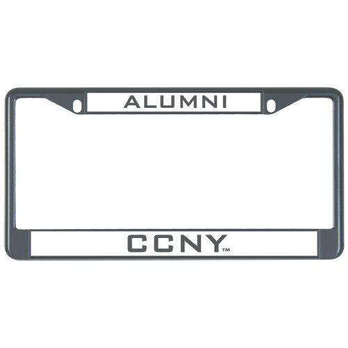 Metal License Plate Frame in Black-Alumni
