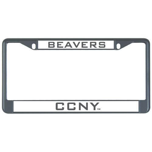 Metal License Plate Frame in Black-Beavers