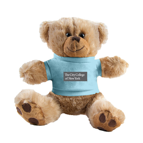Plush Big Paw 8 1/2 inch Brown Bear w/Light Blue Shirt-Official Logo