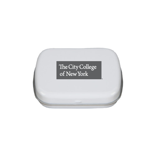 White Rectangular Peppermint Tin-Official Logo