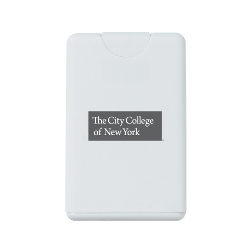 White .66 oz Card Shape Hand Sanitizer-Official Logo