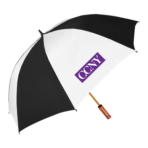 64 Inch Black/White Umbrella-CCNY