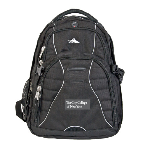 High Sierra Black Swerve Computer Backpack-Official Logo