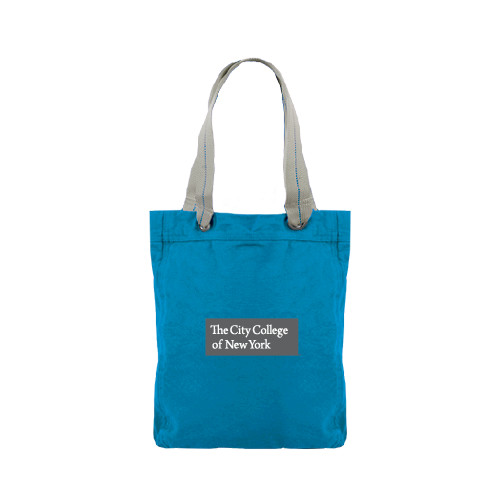 Allie Turquoise Canvas Tote-Official Logo