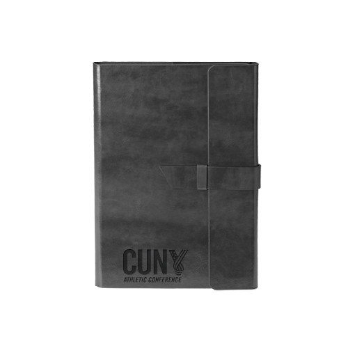 CUNY Athletics Fabrizio Junior Black Portfolio w/Loop Closure-Official Logo Engraved
