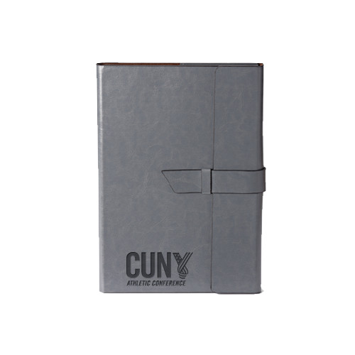 CUNY Athletics Fabrizio Junior Grey Portfolio w/Loop Closure-Official Logo Engraved