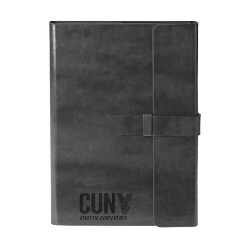 CUNY Athletics Fabrizio Black Portfolio w/Loop Closure-Official Logo Engraved