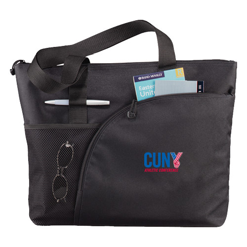 CUNY Athletics Excel Black Sport Utility Tote-Official Logo