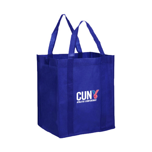 CUNY Athletics Non Woven Royal Grocery Tote-Official Logo