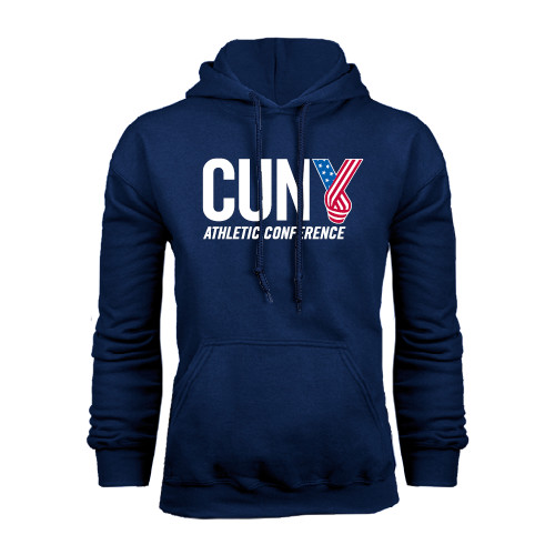 CUNY Athletics Navy Fleece Hoodie-Official Logo