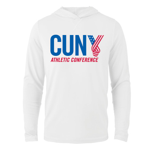 White Long Sleeve Hooded Tee-Official Logo