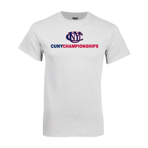 CUNY Athletics White T Shirt-CUNY Championships