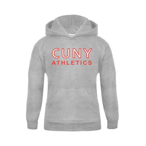 CUNY Athletics Youth Grey Fleece Hood-CUNY Athletics