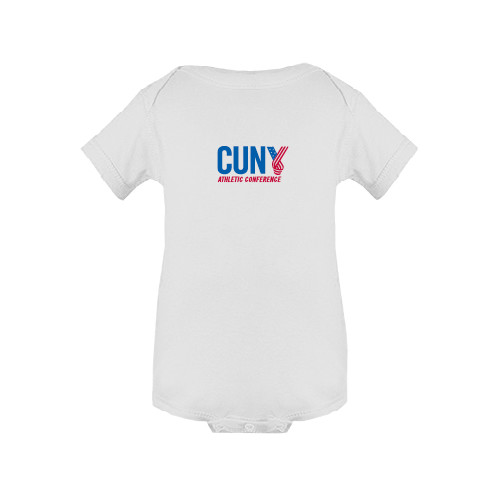 CUNY Athletics White Infant Onesie-Official Logo