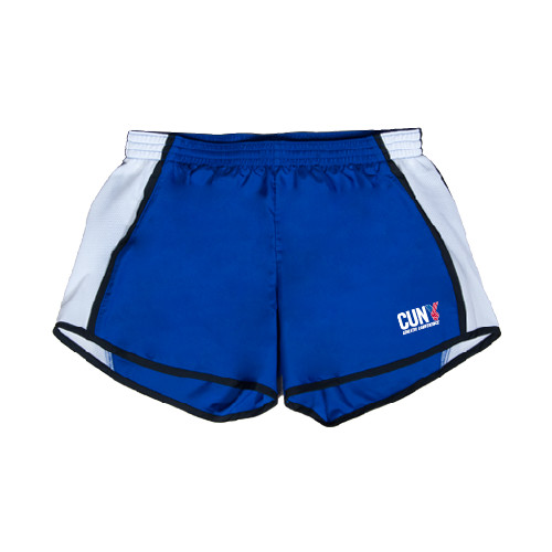 CUNY Athletics Womens Royal/White Team Short-Official Logo