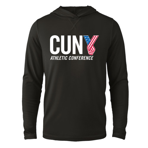 Black Long Sleeve Hooded Tee-Official Logo