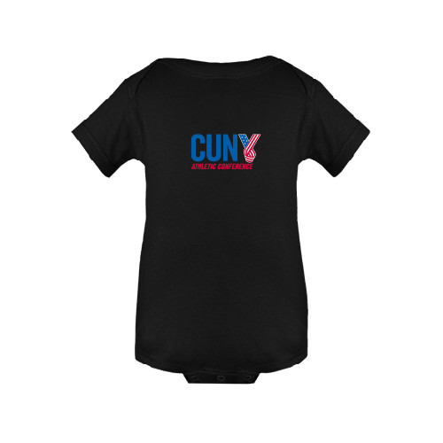 CUNY Athletics Black Infant Onesie-Official Logo