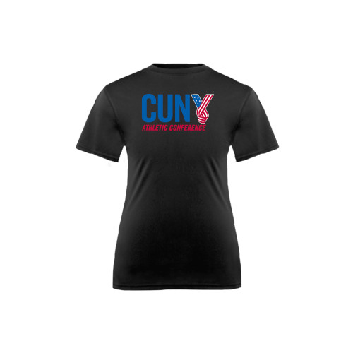 CUNY Athletics Youth Performance Black Tee-Official Logo