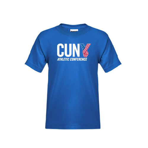 CUNY Athletics Youth Royal T Shirt-Official Logo