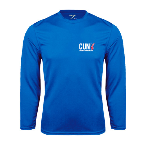 CUNY Athletics Royal Performance Long Sleeve Shirt-Official Logo