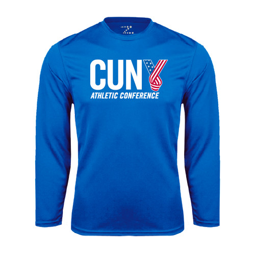 CUNY Athletics Royal Performance Long Sleeve Shirt-Official Logo