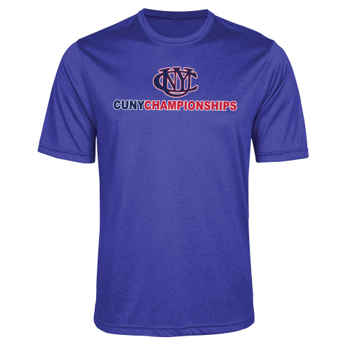 CUNY Athletics Royal Heather Performance Contender Tee-CUNY Championships