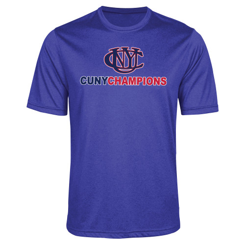 CUNY Athletics Royal Heather Performance Contender Tee-CUNY Champions