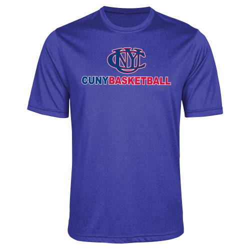 CUNY Athletics Royal Heather Performance Contender Tee-CUNY Basketball