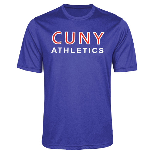 CUNY Athletics Royal Heather Performance Contender Tee-CUNY Athletics