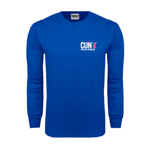 CUNY Athletics Royal Long Sleeve T Shirt-Official Logo