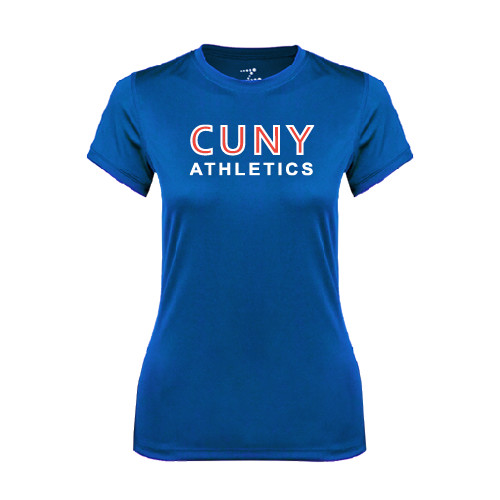 CUNY Athletics Womens Royal Performance Tee-CUNY Athletics