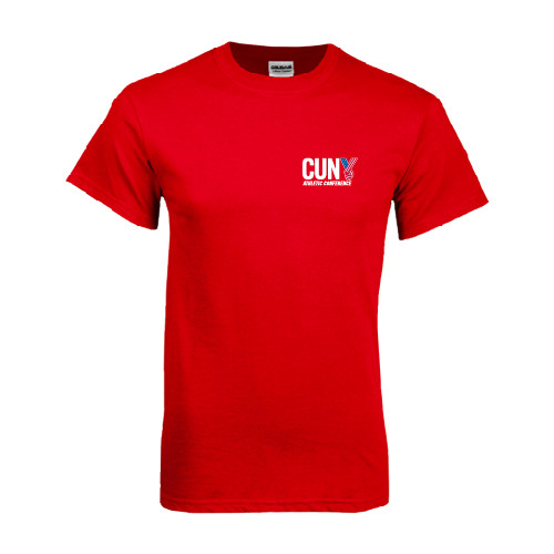 CUNY Athletics Red T Shirt-Official Logo