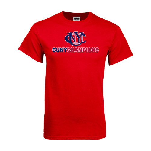 CUNY Athletics Red T Shirt-CUNY Champions