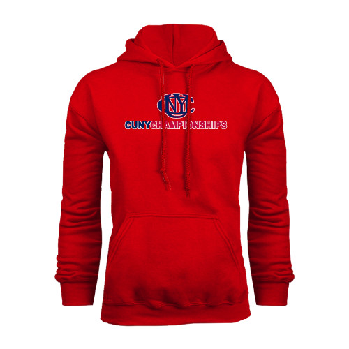 CUNY Athletics Red Fleece Hoodie-CUNY Championships