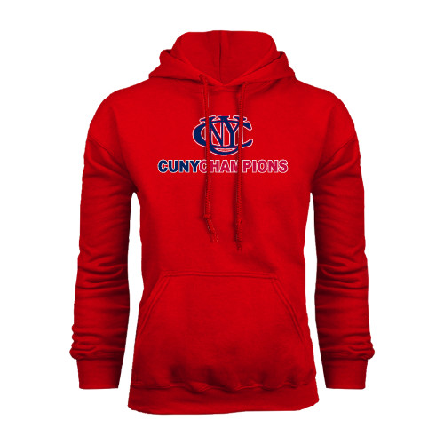 CUNY Athletics Red Fleece Hoodie-CUNY Champions