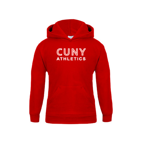 CUNY Athletics Youth Red Fleece Hoodie-CUNY Athletics