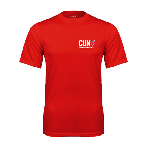 CUNY Athletics Red Performance Tee-Official Logo