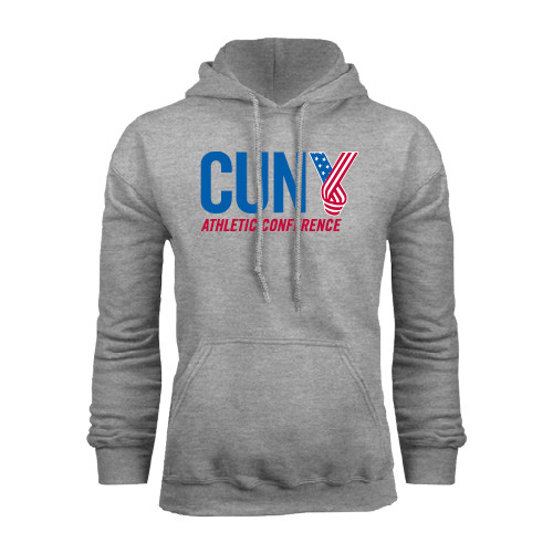 CUNY Athletics Grey Fleece Hoodie-Official Logo