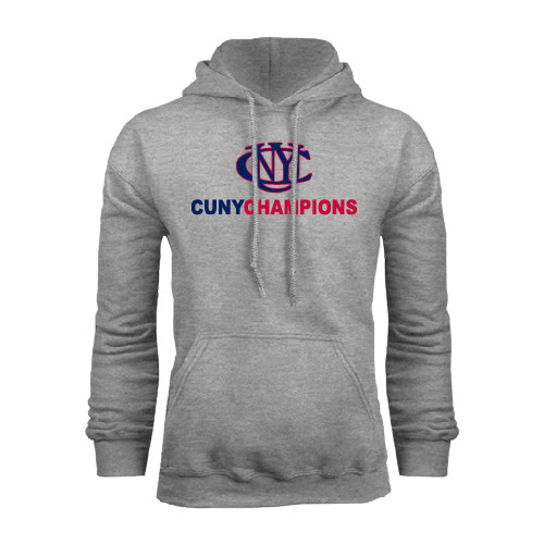 CUNY Athletics Grey Fleece Hoodie-CUNY Champions