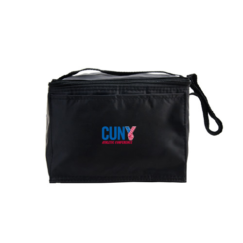 CUNY Athletics Six Pack Black Cooler-Official Logo