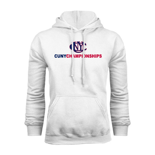 CUNY Athletics White Fleece Hoodie-CUNY Championships
