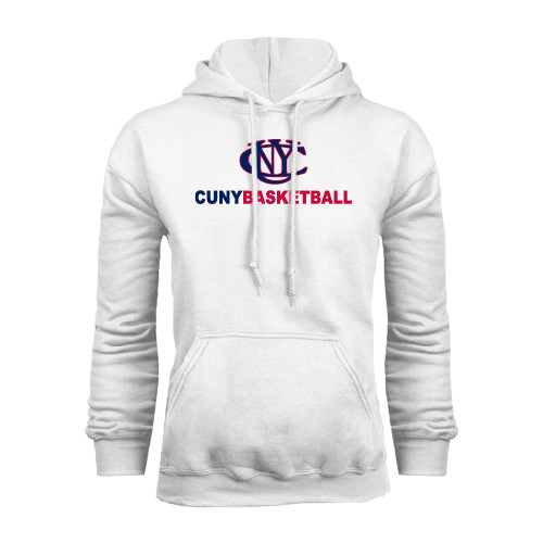 CUNY Athletics White Fleece Hoodie-CUNY Basketball
