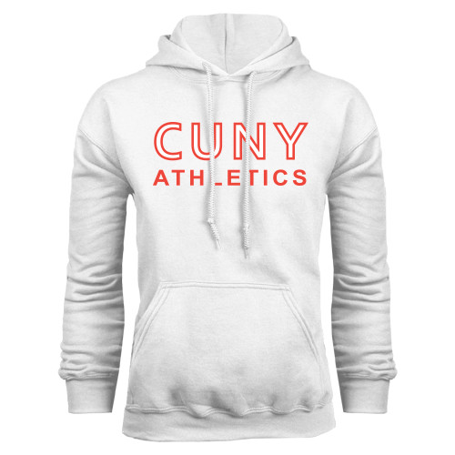 CUNY Athletics White Fleece Hoodie-CUNY Athletics